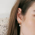 Gold Shell Pearl Dangling Barbell Single Earring | Ania Haie Australia